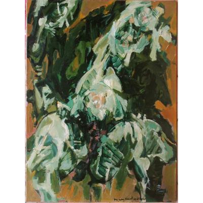 Philippe Artias "composition" 1960 Oil On Canvas 81x65